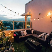 Solar G40 String Lights Güneş Enerjili Ampül Serisi 3 Metre 10 LED Lamba