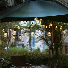 Solar G40 String Lights Güneş Enerjili Ampül Serisi 3 Metre 10 LED Lamba