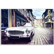Vientex Beyaz Volvo P1800 Klasik Araba Tablosu - VHC102