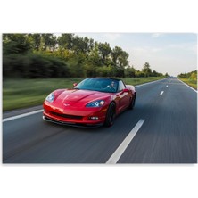 Vientex Kırmızı Corvette Araba Tablosu - VHC121