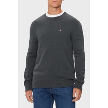 Tommy Jeans Pamuklu Regular Fit Bisiklet Yaka Kazak Erkek Kazak DM0DM18370 Pub