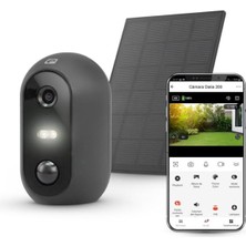 Garza Dış Mekan Akıllı Güvenlik Kamerası Güneş Enerjili Kablosuz 360° 2mp 1080P Full Hd