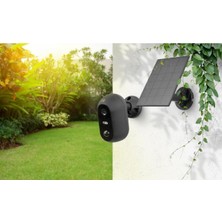 Garza Dış Mekan Akıllı Güvenlik Kamerası Güneş Enerjili Kablosuz 360° 2mp 1080P Full Hd