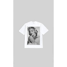 Oversize Marilyn Monroe Baskılı Unisex T-Shirt