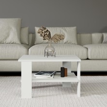 İnarch Dizayn Duama Kompakt Orta Sehpa – Minimal Sehpa, 3 Renk Seçeneği - Beyaz