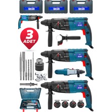 Daflong Set 3x Daflong Metal Şanzıman Kırıcı Delici Darbeli Matkap 2-28 mm Hilti