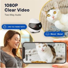 Enabot Ev Hayvanı Kamerası, Ebo Uygulamalı, 1080P Wlan Mobil Güvenlik Kamerası, İç Mekan, Gece Görüşlü