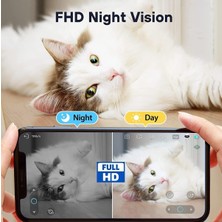 Enabot Ev Hayvanı Kamerası, Ebo Uygulamalı, 1080P Wlan Mobil Güvenlik Kamerası, İç Mekan, Gece Görüşlü