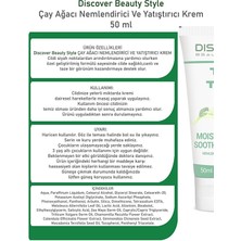 Discover Beauty Style Çay Ağacı Nemlendirici Ve Yatıştırıcı Krem 50 Ml