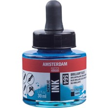 Amsterdam Sıvı Akrilik Mürekkep Boya 30ml 564 Brilliant Blue
