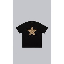 Oversize Yıldızz Baskılı Unisex T-Shirt