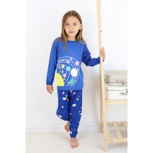 Kız-Erkek (Unisex) Çocuk Interlok Kumaş Orta Kalınlıkta Pamuklu Pijama Takımı