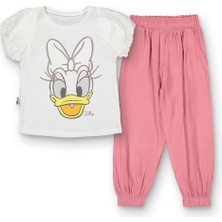 Alinna Kız Çocuk Takım Çocuk T-Shirt Pantolon Takım. Daisy Duck Çizgi Film Karakterli Desenli Takım.