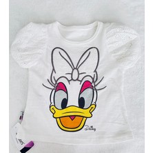 Alinna Kız Çocuk Takım Çocuk T-Shirt Pantolon Takım. Daisy Duck Çizgi Film Karakterli Desenli Takım.