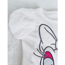 Alinna Kız Çocuk Takım Çocuk T-Shirt Pantolon Takım. Daisy Duck Çizgi Film Karakterli Desenli Takım.