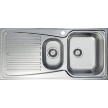 Teka Infant 60 Paslanmaz Çelik 1,5 Gözlü Sol Damlalıklı Eviye (TEKA.40109784)