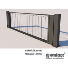 Dekorafence Kanatlı Hazır Panel Çit Kapı Antrasit - Bahçe Kapısı - Panel Tel Çit Kapı