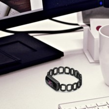 Faith Fitbit Luxe Bileklik Için Bilek Kayışı Akıllı Bant Metal, Gümüş (Yurt Dışından)