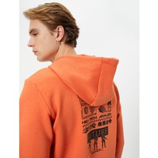 Koton Anime Sweatshirt Kapşonlu Kanguru Cepli Baskılı