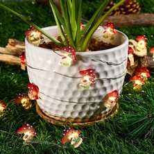 Mushroom Fairy String Lights LED Mantar Işıklar 3 Metre 30 LED