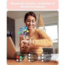 Akıllı Saat Telefon Fonksiyonlu, Kalp Atış Hızı Uyku Monitörlü Fitness