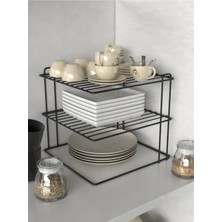 Zabata 3 Katlı Tabaklık Dolap Içi Düzenleyici Organizer Tezgah Banyo Tabak Bardak Düzenleme