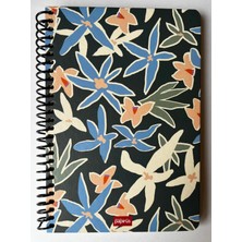 Colornote Papirüs Defter Spiralli, Sert Kapaklı, Çiçek Desenli, Düz Çizgisiz Defter, 16 x 23 Cm, 100 Yaprak