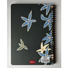Colornote Papirüs Defter Spiralli, Sert Kapaklı, Çiçek Desenli, Düz Çizgisiz Defter, 16 x 23 Cm, 100 Yaprak