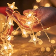 LED Star String Lights 3 Metre Yıldız Görünümlü LED Aydınlatma