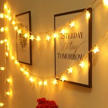 LED Star String Lights 3 Metre Yıldız Görünümlü LED Aydınlatma