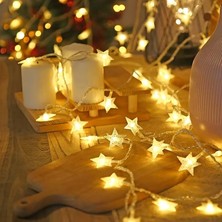 LED Star String Lights 3 Metre Yıldız Görünümlü LED Aydınlatma