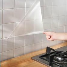 Ocak Tüp Arkası Şeffaf Yapışkanlı Yağ Koruyucu Şerit Etiket Çok Amaçlı Kullanım 70 x 45 cm