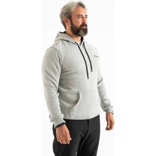 Longberg Erkek 3 Iplik Şardonlu Kapüşonlu Basic Sweatshirt