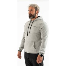 Longberg Erkek 3 Iplik Şardonlu Kapüşonlu Basic Sweatshirt