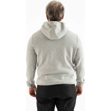 Longberg Erkek 3 Iplik Şardonlu Kapüşonlu Basic Sweatshirt