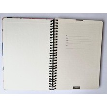 Colornote Papirüs Defter, Spiralli, Çiçek Desenli, Sert Kapaklı, Çizgili Defter, 16 x 23 Cm, 100 Yaprak