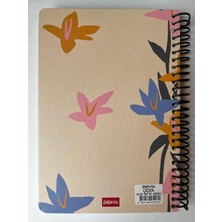 Colornote Papirüs Defter, Spiralli, Çiçek Desenli, Sert Kapaklı, Çizgili Defter, 16 x 23 Cm, 100 Yaprak