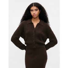 Gap Kadın Kahverengi CashSoft Relaxed Rib Hırka