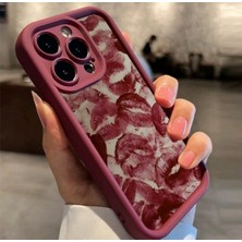 Iphone 14 Pro Max Bordo Desenli Telefon Kabı