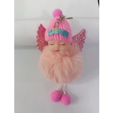 TRKZ SHOP Bebek Figürlü Peluş Anahtarlık Pembe