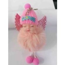 TRKZ SHOP Bebek Figürlü Peluş Anahtarlık Pembe