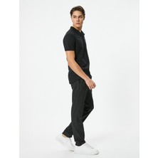 Koton Polo Yaka Tişört Slim Fit Düğmeli Kısa Kollu