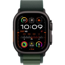 Apple Watch Ultra 2 Gps + Cellular 49MM Black Titanium Case With Dark Green Alpine Loop - Large