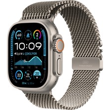 Apple Watch Ultra 2 Gps + Cellular 49MM Natural Titanium Case With Natural Titanium Milanese Loop - M