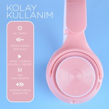 ZORE M6 Pro Ayarlanabilir ve Katlanabilir Kulak Üstü Bluetoothh Kulaklık - Beyaz