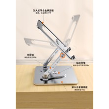 Novatis Metal Katlanabilir Laptop Tablet Standı Macbook Notebook Standı 360 Derece Ayarlanabilir Stand