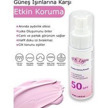 Lujeu Pembe Renkli Güneş Kremi - Spf 50 - Glutatyon Hyaluronik Asit Etkili