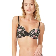 Çiçekli Desteksiz Sütyen