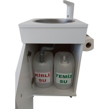 Baybil Media Mobil Seyyar Lavabo Beyaz Küçük Boy