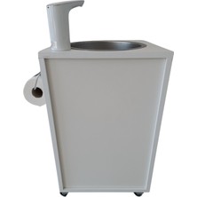 Baybil Media Mobil Seyyar Lavabo Beyaz Küçük Boy